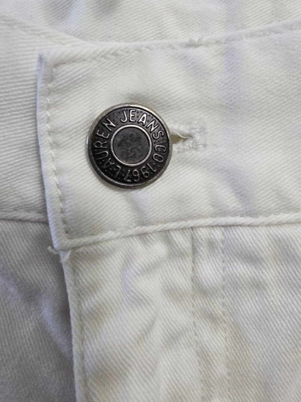 Ralph Lauren Jean Co, White Straight-Leg Denim Jeans Capri Women's Size 12 - Picture 3 of 6